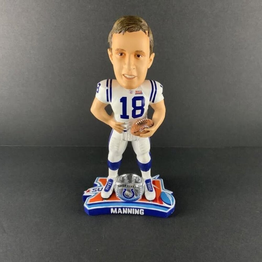 PEYTON MANNING Indianapolis Colts SUPER BOWL XLI Ring Base Bobble-head